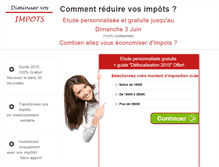 Tablet Screenshot of diminuer-vos-impots.com